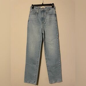 Madewell Perfect Vintage Straight High Rise Light Blue Women's Jeans